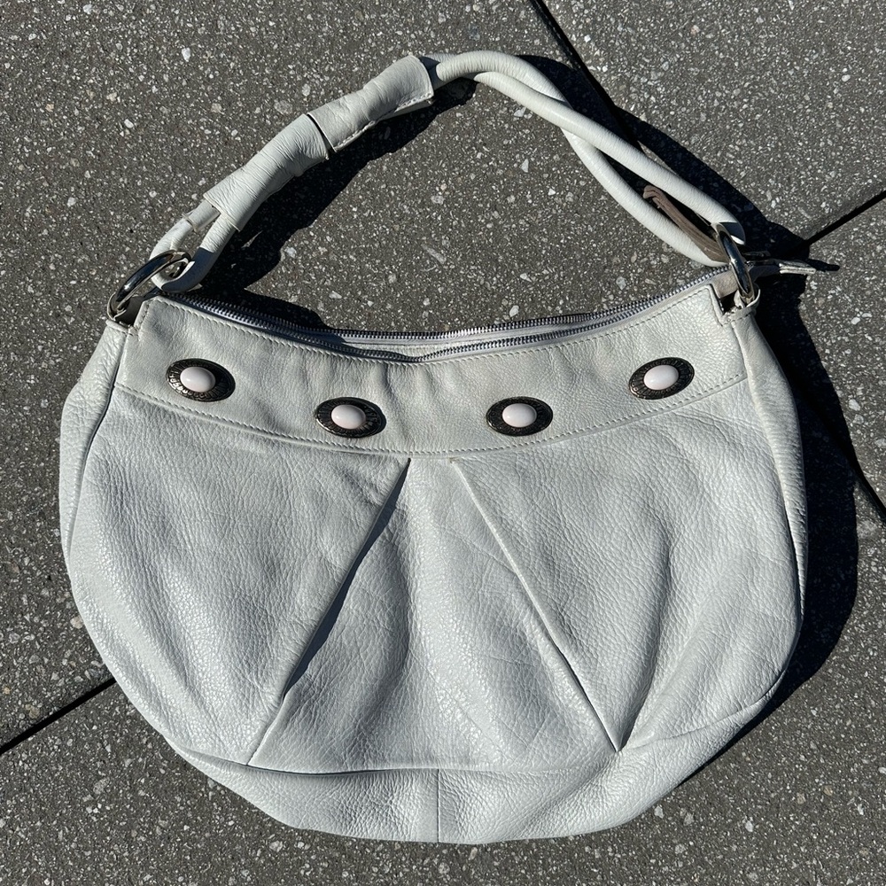White Leather Shoulder Bag